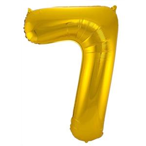 Gouden Folieballon Cijfer 7 - 86 cm